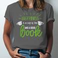 Happiness Is a Cup Of Tea And a Good Book Unisex Jersey T-Shirt