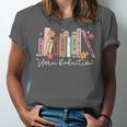 Harm Reduction Floral Book Overdose Awareness Nurse Unisex Jersey T-Shirt