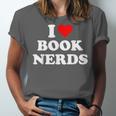 I Heart Book Nerds Book Readers Cute Unisex Jersey T-Shirt