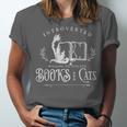 Introverted Willing To Discuss Cats And Books Unisex Jersey T-Shirt