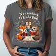Its A Good Day To Read Book Cute Fox Sloth Owl Novel Reading Unisex Jersey T-Shirt Its A Good Day To Read Book Cute Fox Sloth Owl Novel Reading Unisex Jersey T-Shirt