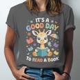 It's a Good Day To Read a Book Cute Giraffe Unisex Jersey T-Shirt