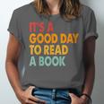 It's A Good Day To Read A Book Retro Vintage Teacher Unisex Jersey T-Shirt It's A Good Day To Read A Book Retro Vintage Teacher Unisex Jersey T-Shirt