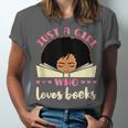 Just a Girl Who Loves Books African American Book Nerd Lover Unisex Jersey T-Shirt