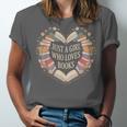 Just a Girl Who Loves Books Book Lover Librarian For Women Unisex Jersey T-Shirt Just a Girl Who Loves Books Book Lover Librarian For Women Unisex Jersey T-Shirt