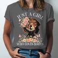 Just A Girl Who Loves Books Book Lover Reading For Women Unisex Jersey T-Shirt