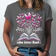 Just a Girl Who Loves Books Reading Book Butterfly Bookworm Unisex Jersey T-Shirt Just a Girl Who Loves Books Reading Book Butterfly Bookworm Unisex Jersey T-Shirt