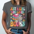 Just A Girl Who Loves Books Reading Cute Bookworm Girls Kids Unisex Jersey T-Shirt Just A Girl Who Loves Books Reading Cute Bookworm Girls Kids Unisex Jersey T-Shirt