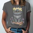Just A Girl Who Loves Cats & Books Bookish Women Unisex Jersey T-Shirt