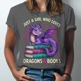 Just a Girl Who Loves Dragons And Books Reading Unisex Jersey T-Shirt