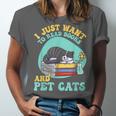 I Just Want To Read Books And Pet Cats Cat Book Lovers Unisex Jersey T-Shirt I Just Want To Read Books And Pet Cats Cat Book Lovers Unisex Jersey T-Shirt