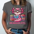 Kawaii Axolotl Readsolotl Book Lover Reading Bookworm Girls Unisex Jersey T-Shirt