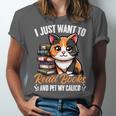 Kawaii Feline Book Reading Read Books Pet My Calico Cat Men Women Unisex Jersey T-Shirt Kawaii Feline Book Reading Read Books Pet My Calico Cat Men Women Unisex Jersey T-Shirt