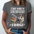 Kids Read Books & Pet My Blue Merle Corgi Lover Unisex Jersey T-Shirt Kids Read Books & Pet My Blue Merle Corgi Lover Unisex Jersey T-Shirt
