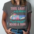 THIS LADY Will Never Own Enough BOOKS & YARN Unisex Jersey T-Shirt