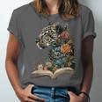 Leopard Book Flower Unisex Jersey T-Shirt Leopard Book Flower Unisex Jersey T-Shirt