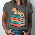 Leopard Gecko Book Lover Reading Unisex Jersey T-Shirt