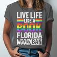 LGBTQ Quote Live Life Like A Banned Rainbow Book Unisex Jersey T-Shirt LGBTQ Quote Live Life Like A Banned Rainbow Book Unisex Jersey T-Shirt