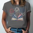 Librarian 4th July Book Lover Bookworm Patriotic Books Unisex Jersey T-Shirt Librarian 4th July Book Lover Bookworm Patriotic Books Unisex Jersey T-Shirt