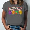 Librarian Let's All Go To The Library Cute Groovy Book Lover Unisex Jersey T-Shirt