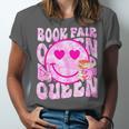 Library Book Fair Queen Vibe Groovy Tie Dye School Reading Unisex Jersey T-Shirt