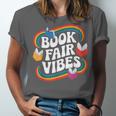Library Book Fair Vibe Groovy Retro School Reading Nostalgic Unisex Jersey T-Shirt