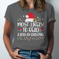 Most Likely To Read A Book On Christmas Family Matching Unisex Jersey T-Shirt