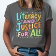 Literacy And Justice For All Protect Banned Books Library Unisex Jersey T-Shirt
