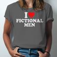 I Love Heart Fictional Men Simple Cute Books Reading Unisex Jersey T-Shirt