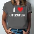 I Love Literature Heart Books Writing Reading Read Write Unisex Jersey T-Shirt I Love Literature Heart Books Writing Reading Read Write Unisex Jersey T-Shirt