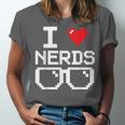 I Love Nerds I Heart Nerds For Science Book Knowledge Geeks Unisex Jersey T-Shirt I Love Nerds I Heart Nerds For Science Book Knowledge Geeks Unisex Jersey T-Shirt