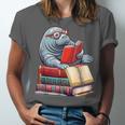 Manatee Reading Books Matching Bookworm Readers Librarian Unisex Jersey T-Shirt