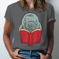 Manatee Reading Books Sea Animal Manatee Unisex Jersey T-Shirt Manatee Reading Books Sea Animal Manatee Unisex Jersey T-Shirt