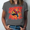 Marvel Spider-Man Peter Parker Comic Book Letter Logo Unisex Jersey T-Shirt