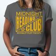 Midnight Reading Club Night Owl Book Readers Unisex Jersey T-Shirt Midnight Reading Club Night Owl Book Readers Unisex Jersey T-Shirt