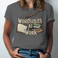 Wordsmith At Work Vintage Writer & Author Pen Book Lover Unisex Jersey T-Shirt Wordsmith At Work Vintage Writer & Author Pen Book Lover Unisex Jersey T-Shirt