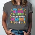 How Many Nights A Week Should You Be Reading 6-7 Book Lovers Unisex Jersey T-Shirt How Many Nights A Week Should You Be Reading 6-7 Book Lovers Unisex Jersey T-Shirt