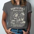 North Pole Book Club Christmas Elf Bookish Retro Graphic Unisex Jersey T-Shirt
