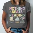 Nothing Beats Reading Book Librarian Across America Kids Unisex Jersey T-Shirt