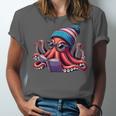Octopus Reading Book Kraken Book Lover Unisex Jersey T-Shirt