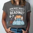 Orange Cat Reading Book 67 Six Seven Meme Unisex Jersey T-Shirt
