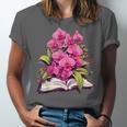 Orchids Flowers Book Floral Unisex Jersey T-Shirt Orchids Flowers Book Floral Unisex Jersey T-Shirt
