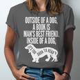 Outside Of A Dog A Book Is Man's Best Friend Apparel Unisex Jersey T-Shirt