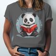 Panda With Book For Reading Enthusiasts Unisex Jersey T-Shirt