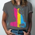 Pansexual Pride Celestial Cat Sitting Book LGBTQ Pan Colors Men Women Unisex Jersey T-Shirt Pansexual Pride Celestial Cat Sitting Book LGBTQ Pan Colors Men Women Unisex Jersey T-Shirt