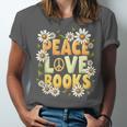 Peace Love Books Librarian Teacher Life Book Library Unisex Jersey T-Shirt Peace Love Books Librarian Teacher Life Book Library Unisex Jersey T-Shirt