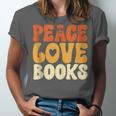 Peace Love Books Men Women Unisex Jersey T-Shirt