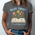 Plot Twist I'm Pregnant Literary Pregnancy Announcement Book Unisex Jersey T-Shirt Plot Twist I'm Pregnant Literary Pregnancy Announcement Book Unisex Jersey T-Shirt