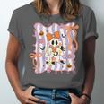 Preppy Coquette Bow Ghost Reading Books Halloween Book Unisex Jersey T-Shirt Preppy Coquette Bow Ghost Reading Books Halloween Book Unisex Jersey T-Shirt