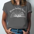 Prose Before Bros Book Lover Literary Reading Unisex Jersey T-Shirt Prose Before Bros Book Lover Literary Reading Unisex Jersey T-Shirt